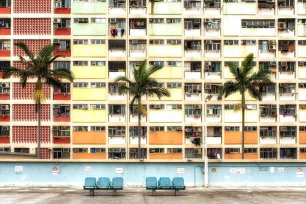 istock Grid Apartment in Hong Kong 1166094599