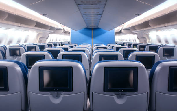 istock Seats in the airplane 1166094619