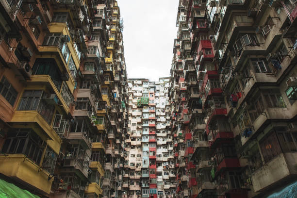 istock Crowded apartment buildings in Hong Kong 1166094663