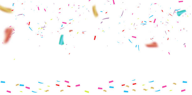 istock Colorful Bright Confetti Isolated on Transparent Background. Holiday Decorative Falling Shiny Confetti. 1166094697