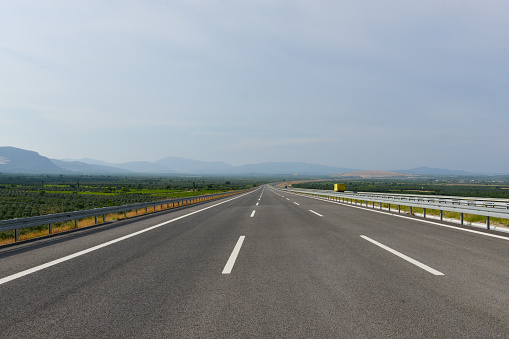Recently opened highway between Istanbul and Izmir