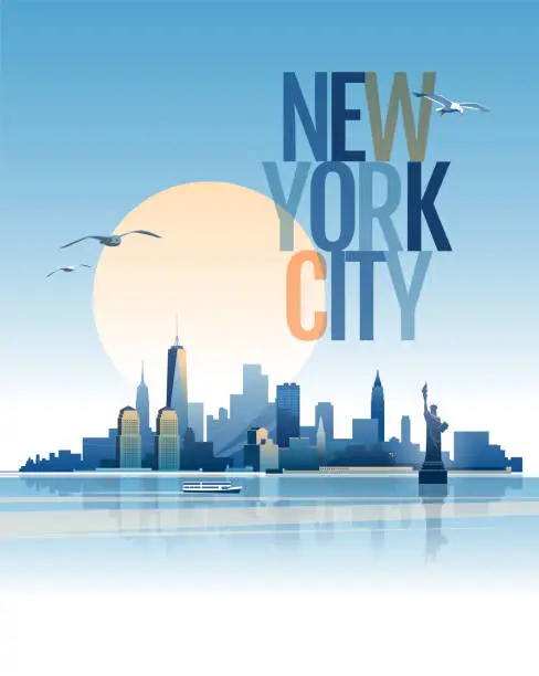 Vector illustration of Skyline of New York city