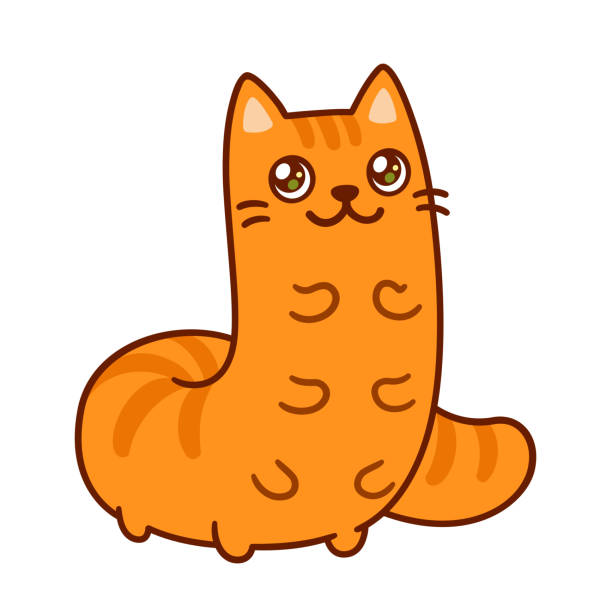 Funny Cartoon Cat Caterpillar Stock Illustration - Download Image Now -  Domestic Cat, Animal, Art - iStock