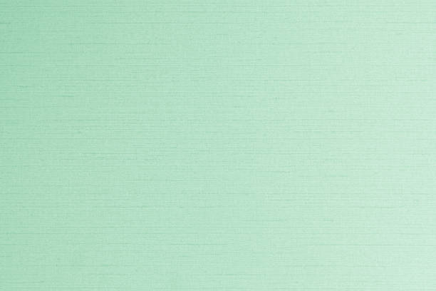 cotton silk blended fabric wallpaper texture pattern background in light pale pastel green color - cotton smooth green plant imagens e fotografias de stock