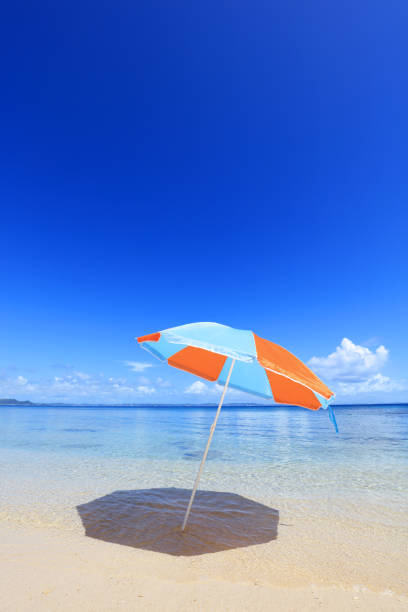 Beautiful beach and blue sky at Okinawa island,Japan.
