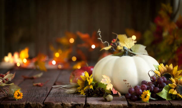 istock Autumn Pumpkin Background on Wood 1166110886