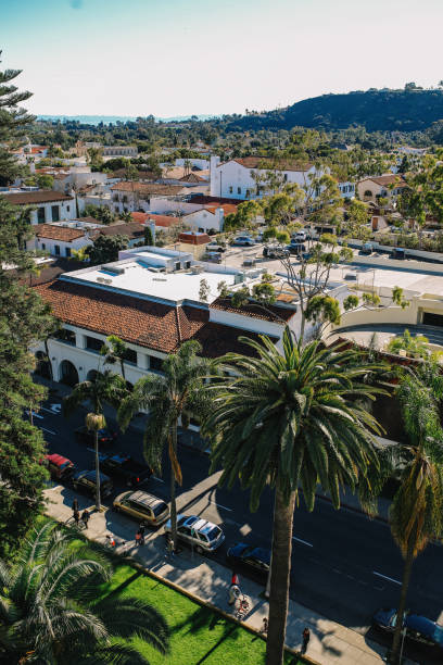 サンタバーバラ - santa barbara county above aerial view scenics ストックフォトと画像