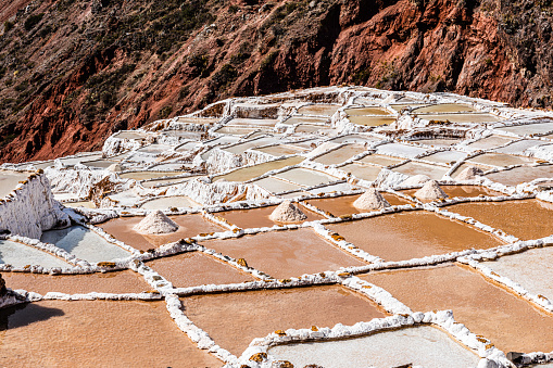 Sacred Valley salt mines in Maras, Peru,
