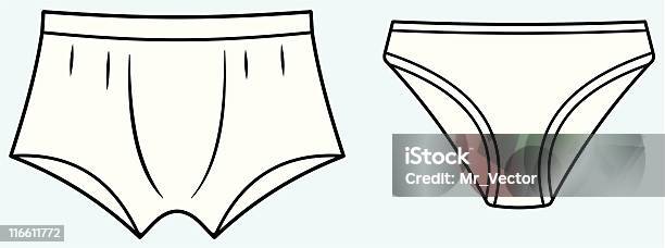 Biancheria Intima - Immagini vettoriali stock e altre immagini di Abbigliamento - Abbigliamento, Abbigliamento casual, Adulto