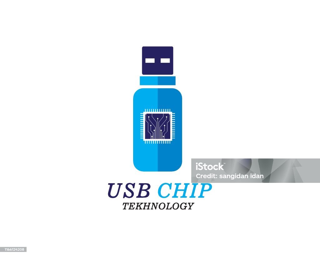 Usb Chip Concept Vector Illustration Stock Illustration - Download ...