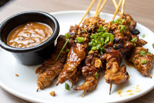 istock Chicken Satay with Peanut Sauce 1166125115