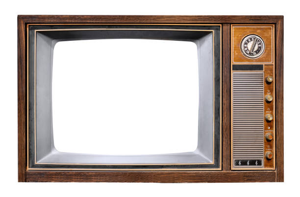 Vintage television stock photo