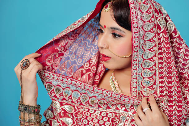 istock Pretty woman in wedding sari 1166129177