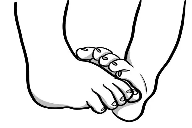 Vector illustration of Newborn Feet