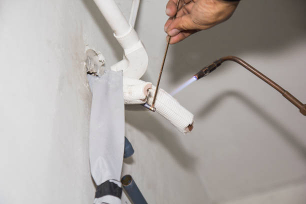 istock air conditioner mechanic Copper pipe welding 1166133877