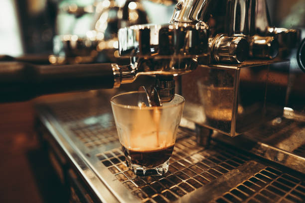istock Hot Coffee in the cafe Coffee cup in the cafe bar 1166137614