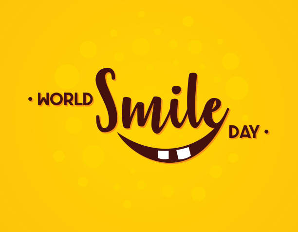 Word World Smile Day vector In flat style Word World Smile Day vector In flat style. Letter vector World Smile Day for element design. Vector illustration EPS.8 EPS.10 World Smile Day stock illustrations