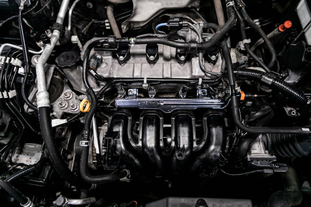istock Close up detail of new car engine 1166142979