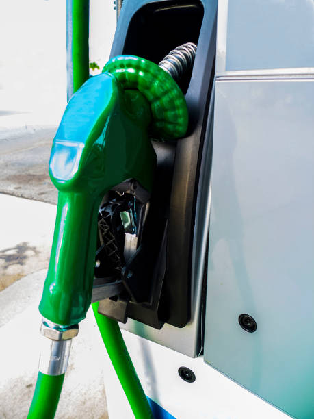 istock Green Gas Station Handle - Gas Station Pump Handle 1166145439
