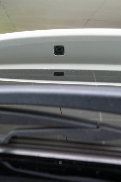 istock Luxury car rear windshield wiper spray nozzle 1166146789