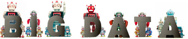 istock the word BIG DATA  with retro toy robots 1166150423