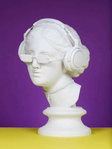 istock Modern Greek Goddess with headphones 1166150698
