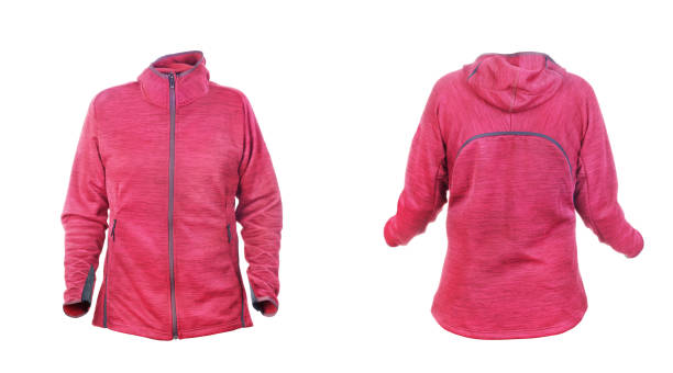 istock Blank red hoodie front and back isolated on a white background 1166151433