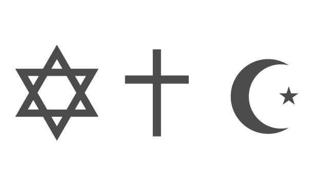 istock Islam Christianity and Judaism symbols 1166156329
