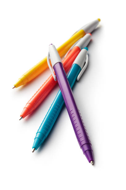 istock Office: Ballpoint Pens Isolated on White Background 1166160128