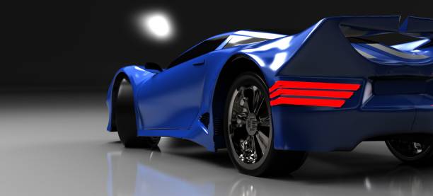 istock Modern blue sports car ,3d ,render. 1166162530
