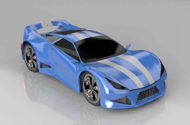 istock Modern blue sports car ,3d ,render. 1166162620