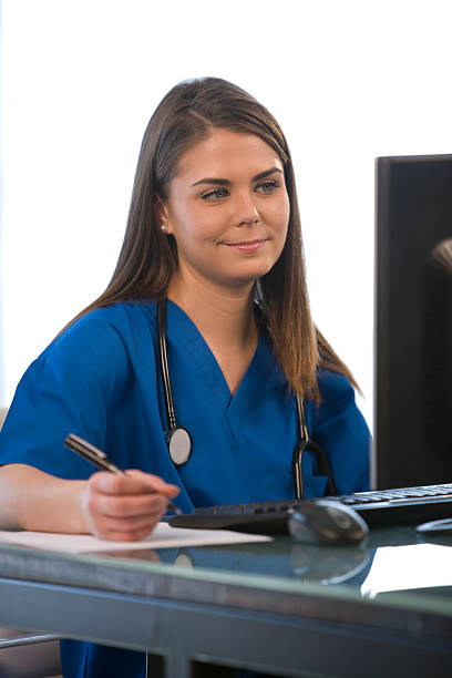 Beautiful Young Doctor stock photo