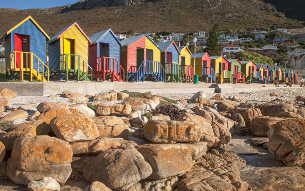 istock colored cabins on the beach in south africa 1166165916