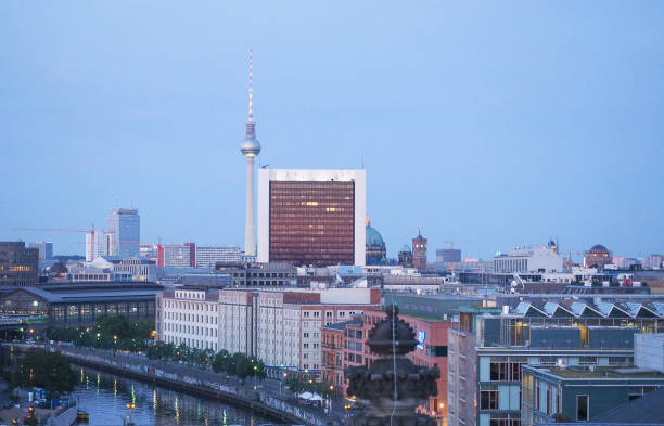 istock Aerial view of Berlin at night 1166166011