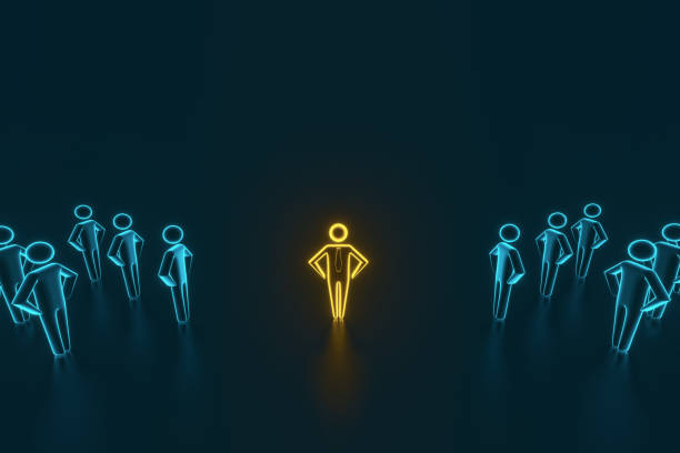 istock Selection and search for a top employee or client. 3D rendering 1166166597
