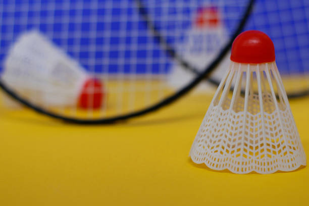 istock Badminton. Three shuttlecocks and two badminton racket. T 1166167442