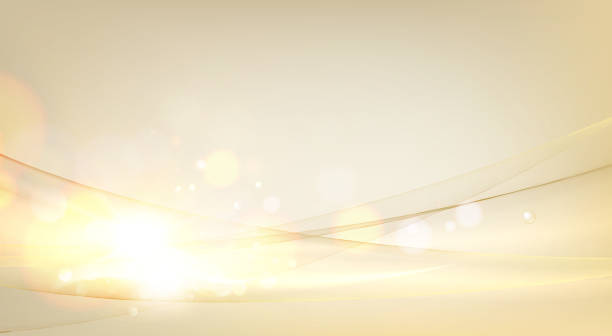 istock Abstract card with magic flow waves over golden background with golden sparks. Template for your design. 1166168894