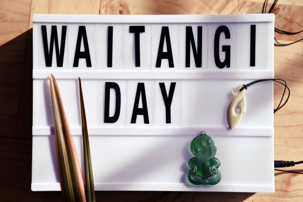 istock Waitangi Day in Maori Te Reo in Light Box Trend 1166171612