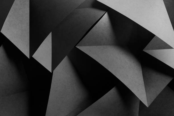 istock Background with geometric shapes of paper, composition abstract 1166173956