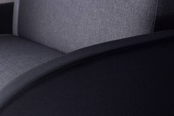 istock Close up comfortable grey couch in a living room 1166174082