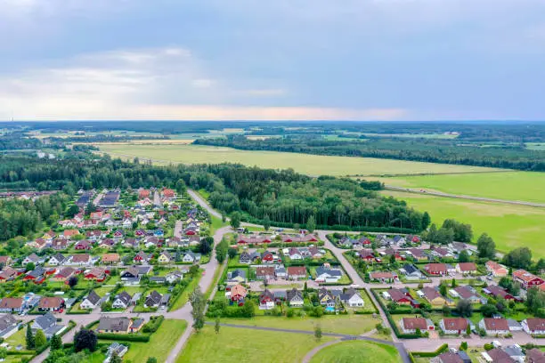 A small community of villas surrounded by green forest and wide meadows in the country of Sweden. The place is Stodene and is located 10 kilometers north of the city of Karlstad, Sweden.