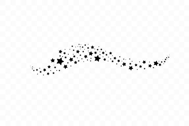 Falling star. Cloud of stars isolated on white background. Vector illustration vector art illustration