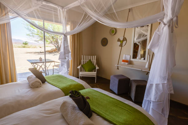 istock Bedroom in a lodge in Namibia 1166186591