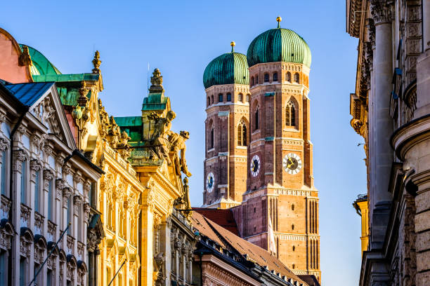 Famous Munich Cathedral - Church of Our Lady Munich Cathedral - Liebfrauenkirche in Munich - germany münchen stock pictures, royalty-free photos & images