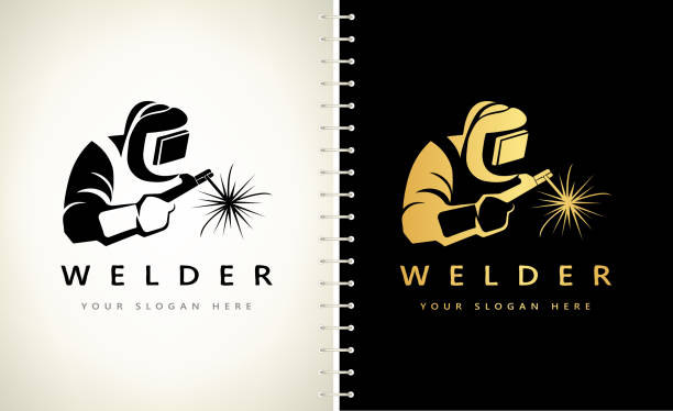 illustrazioni stock, clip art, cartoni animati e icone di tendenza di design vettoriale saldatore. - welding sparks