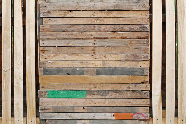istock Old colorful wooden wall 1166196925