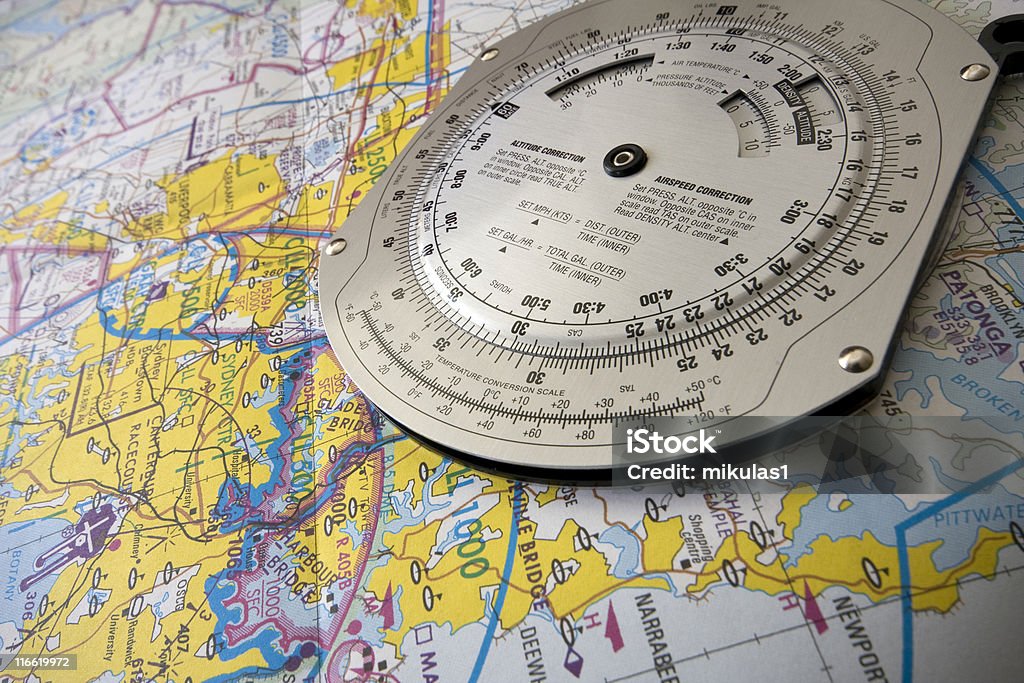 Navigation - Lizenzfrei Flugzeug steuern Stock-Foto