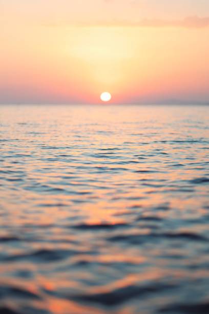 istock Beautiful sunset on sea horizon 1166202920