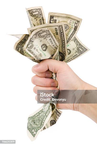 Mano Piena Di Dollari Usa - Fotografie stock e altre immagini di Spiegazzato - Spiegazzato, Banconota, Valuta