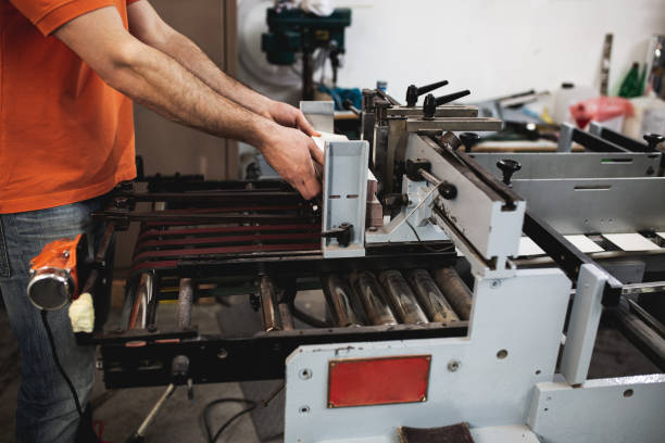 istock An old printing machine in printing factory 1166208647